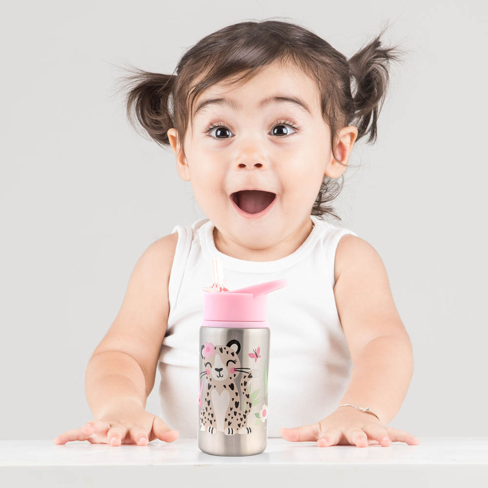 Stephen Joseph - Stainless Steel Water Bottle - Leopard