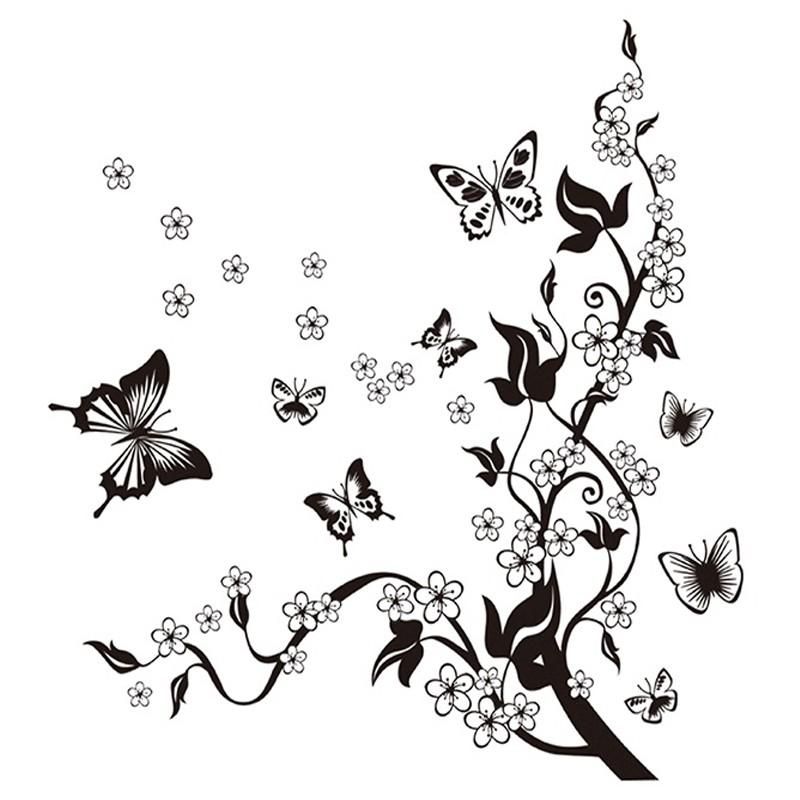 StickieArt Butterfly Contrast - Wall Decal - Large - 60 x 90 cm