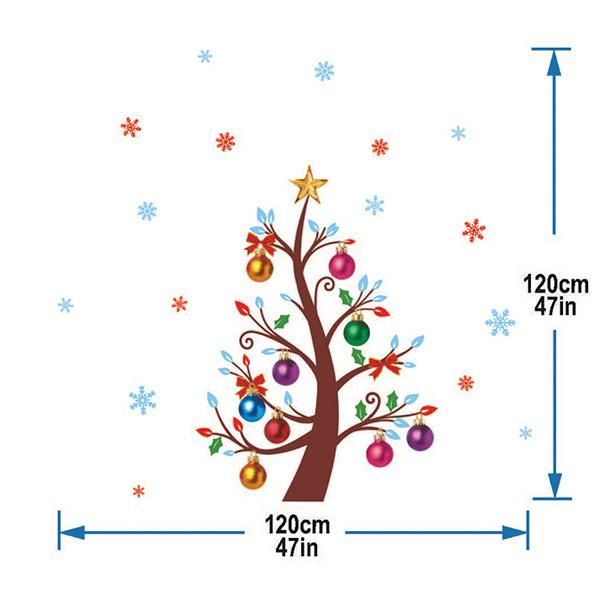 StickieArt Christmas Tree Decorated Wall Decal - Medium - 50 x 70 cm