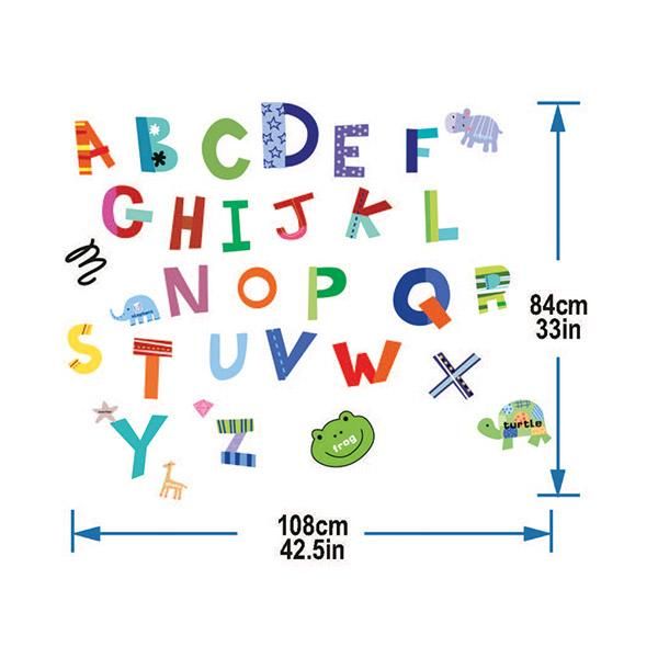 StickieArt Colorful Alphabets Wall Decal - Medium - 50 x 70 cm