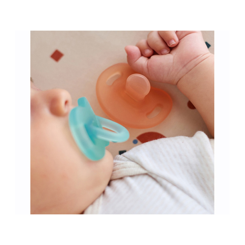 Suavinex - All Silicone Soother - 0-6M - Orange