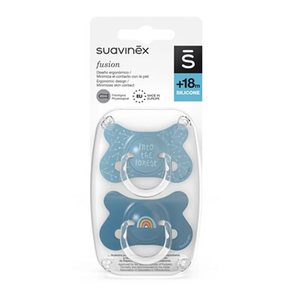 Suavinex - Forest Fusion Soother Phy S Forest - Pack of 2 - 18M - Green