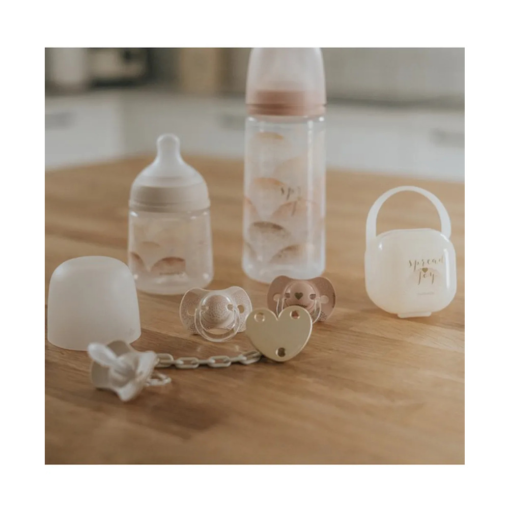 Suavinex - Jewel Soother Clip Heart Joy - Beige