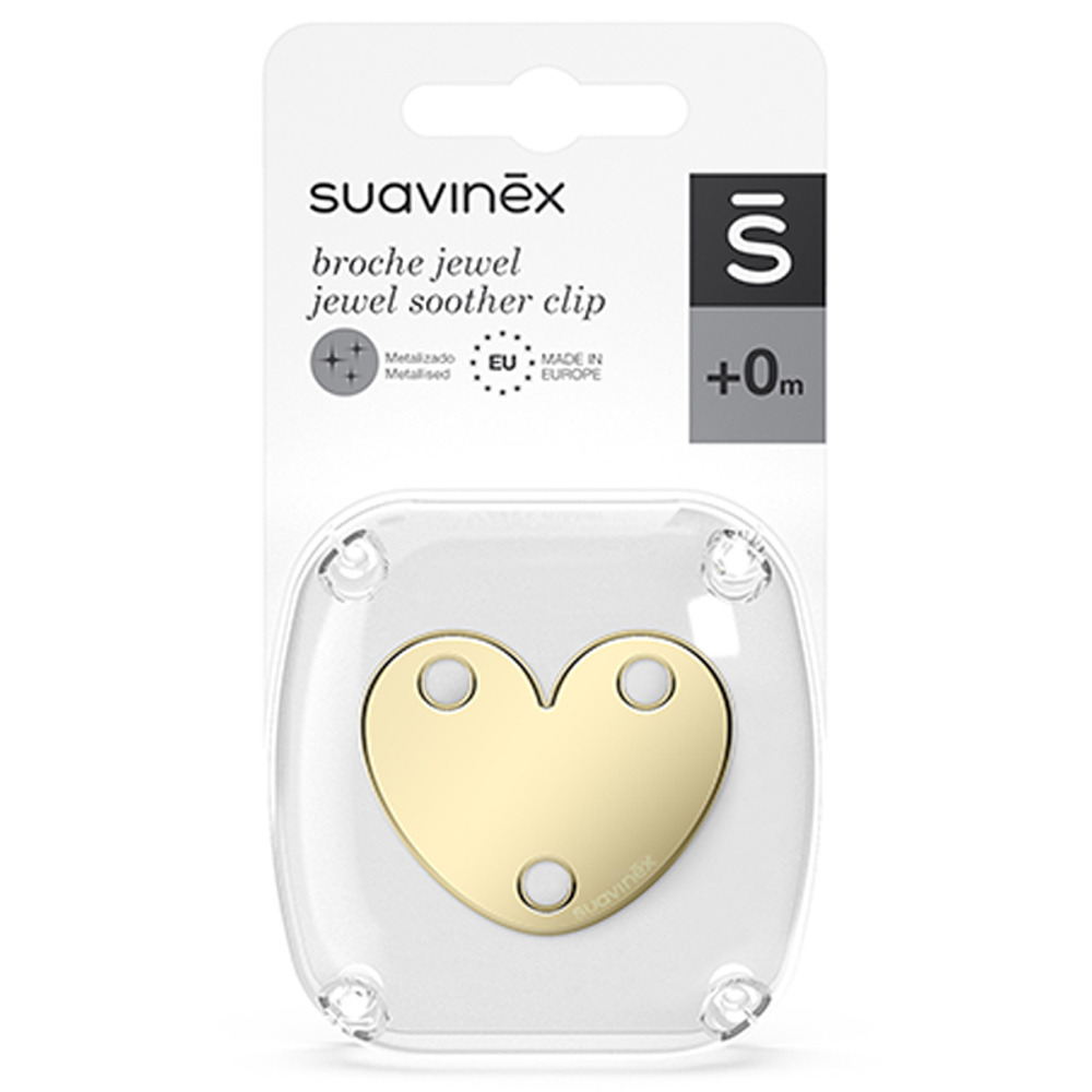 Suavinex - Jewel Soother Clip Heart Joy - Beige