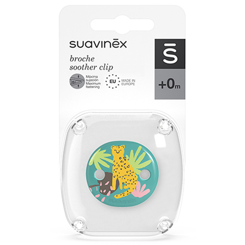 Suavinex - Jungle Soother Clip - Green