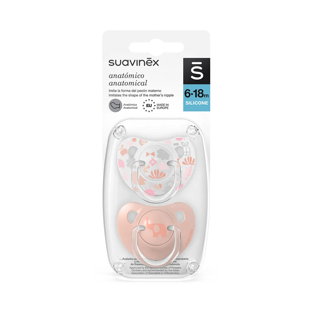 Suavinex - Memories Anatomical Soother - Pack of 2 - 6-18M - Orange