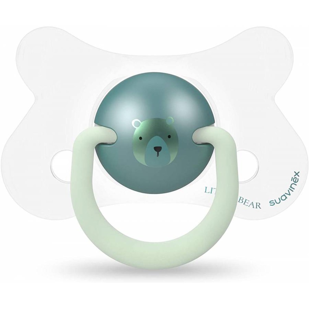 Suavinex - Silicone Night Soother - Pack of 2 - Bear