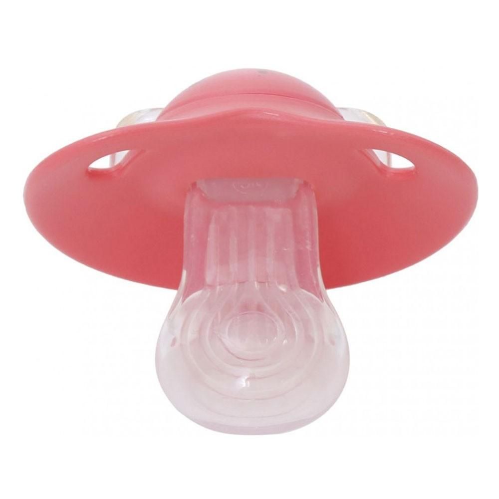 Suavinex Pink & Red Anatomical Silicone Soother - +12m - 2pcs
