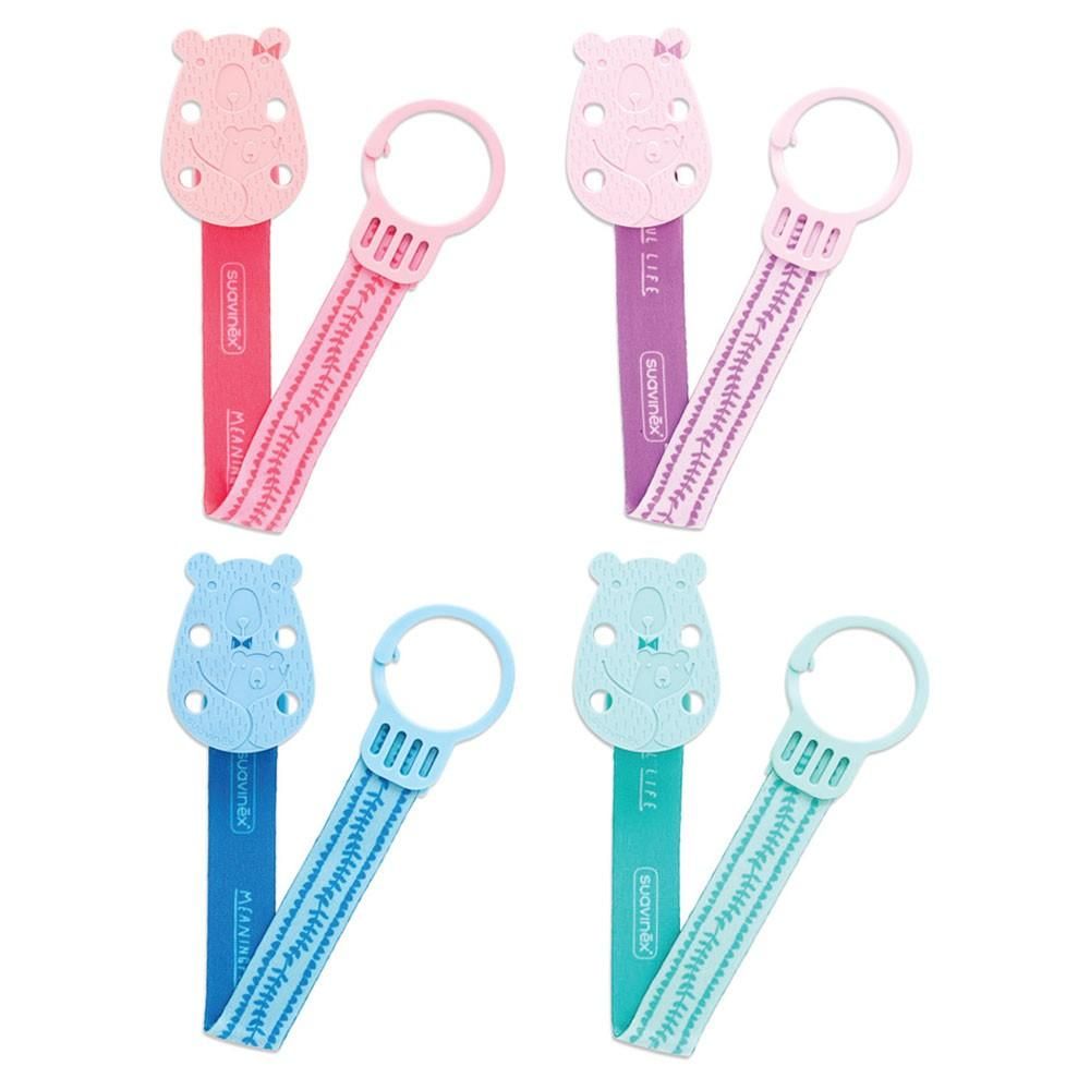 Suavinex Bear Soother Clip With Ribbon 1pc