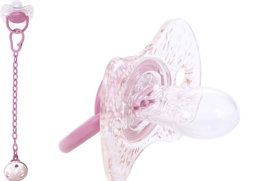 Suavinex Pink Premium Physiological Soother With Chain