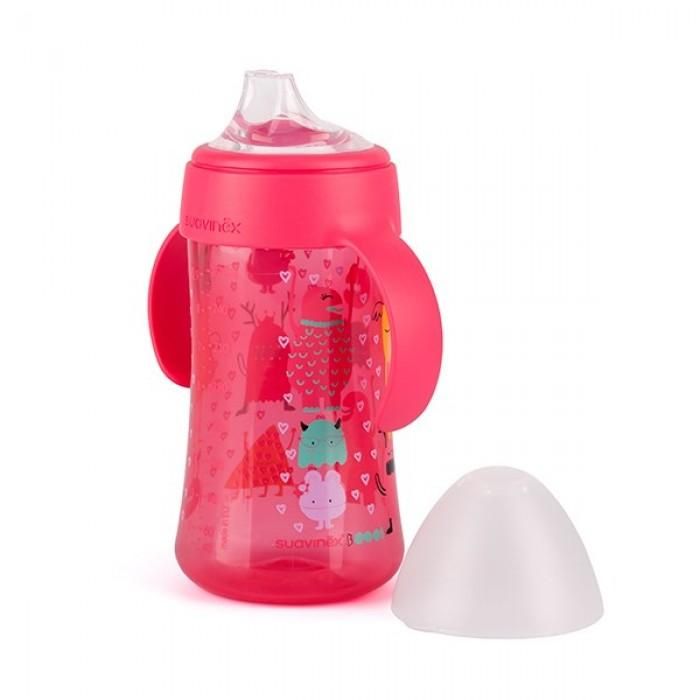 Suavinex Pink Non Spill Spout Second Bottle Handles 4m+ - 270ml