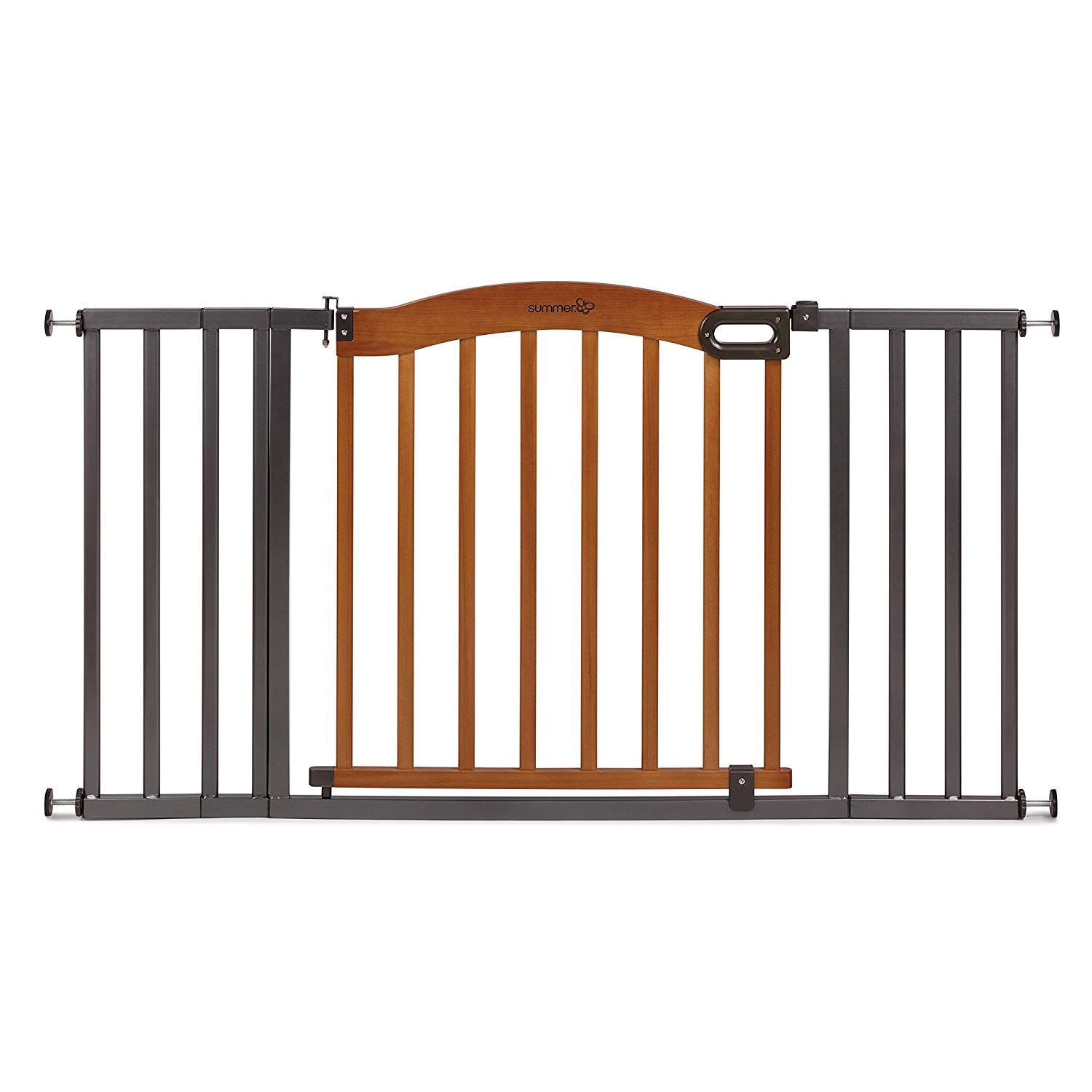 Summer infant decorative wood & metal shop 5 foot pressure mounted gate