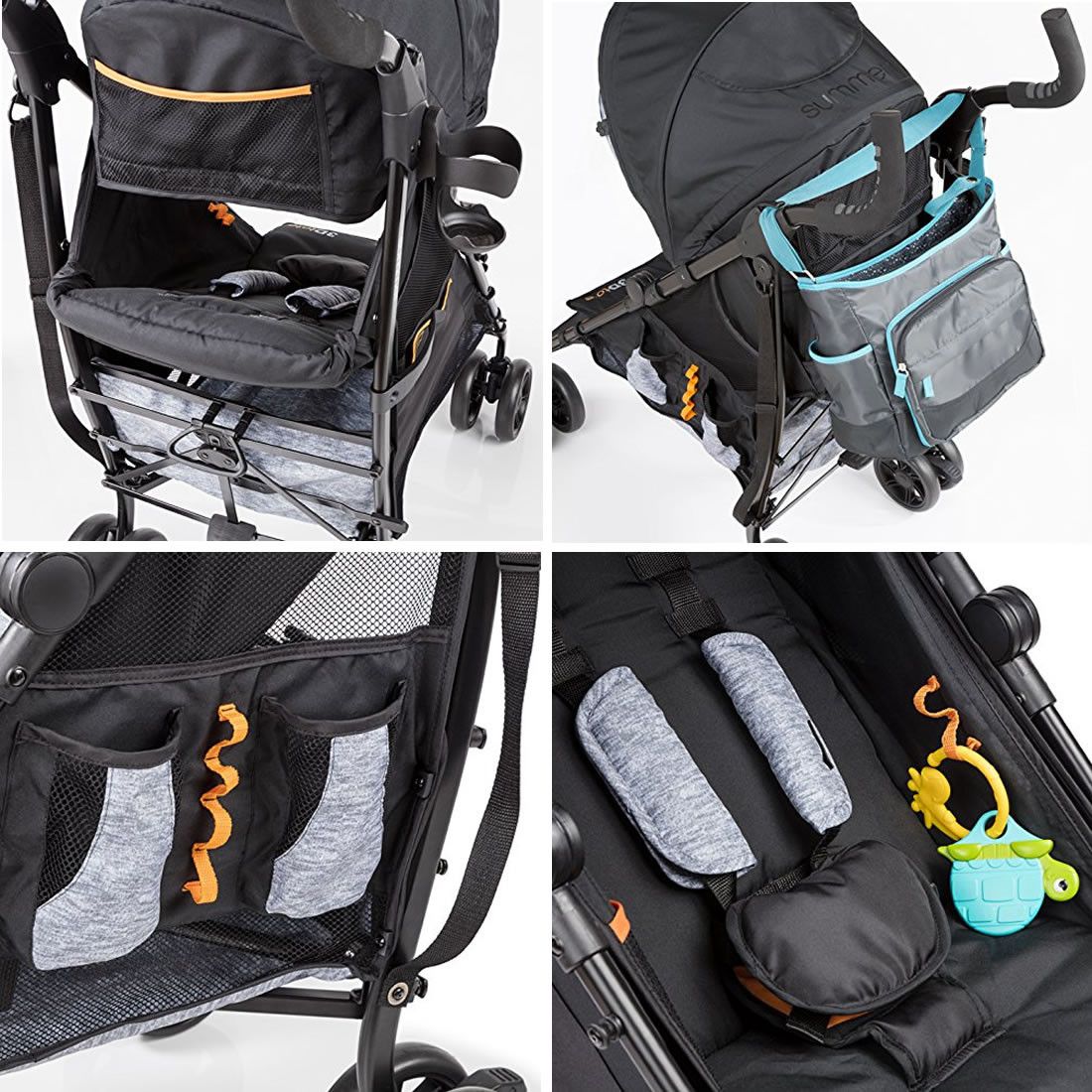 Summer Infant 3Dtote Convenience Stroller Heather Grey