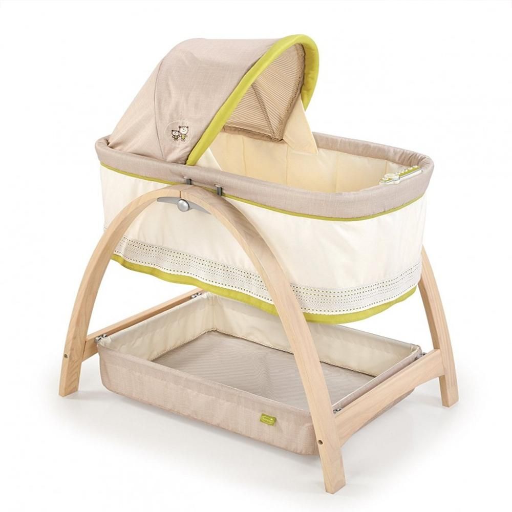 Summer Infant Cream, Bentwood Baby Bassinet With Motion 