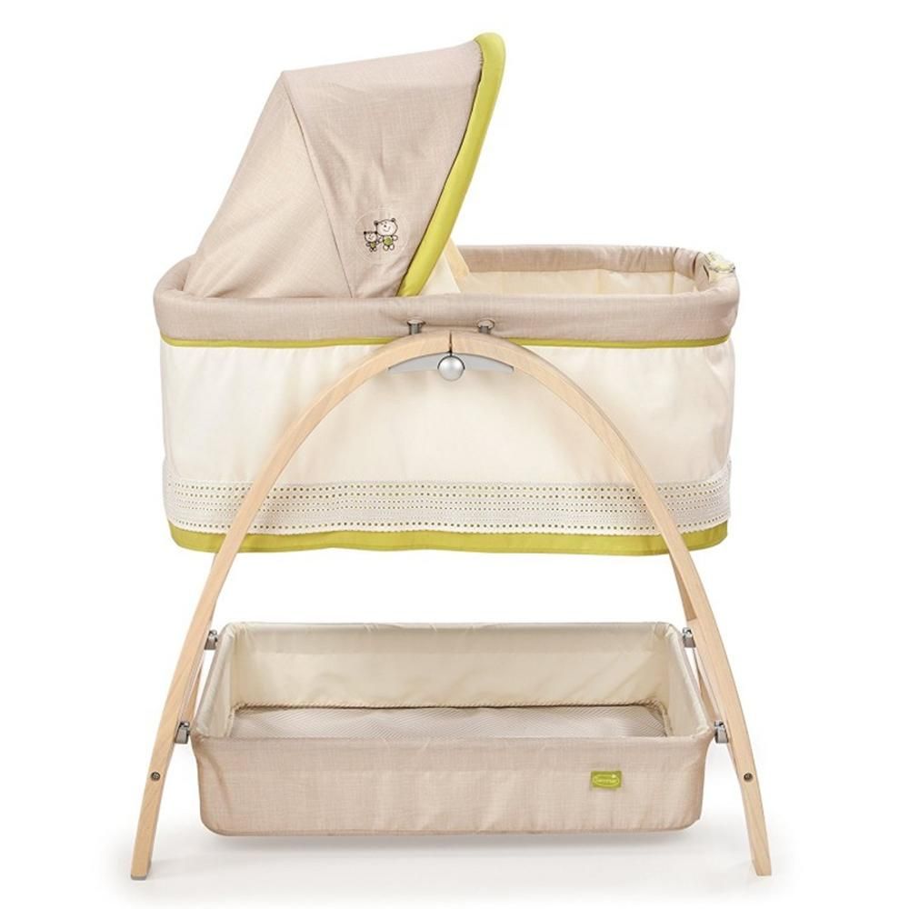 Summer Infant Cream, Bentwood Baby Bassinet With Motion 