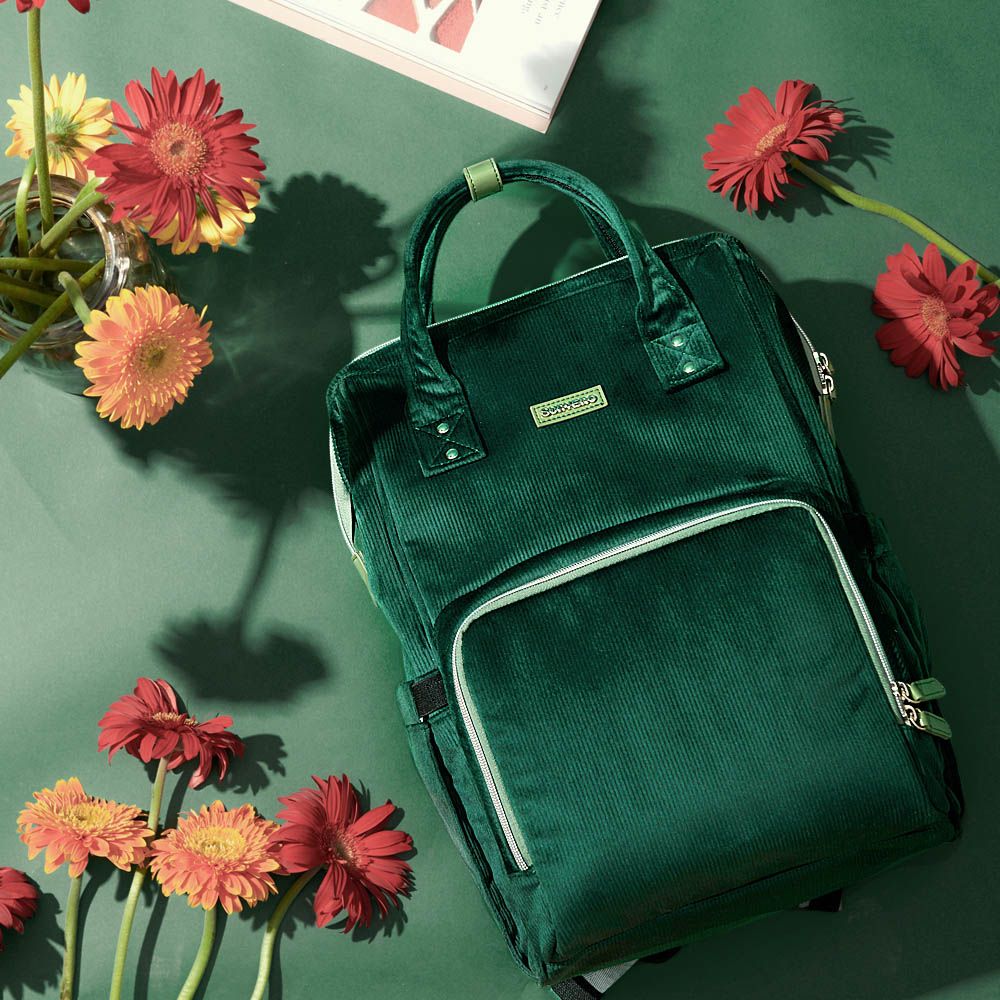 Sunveno - Diaper Bag Corduroy - Green