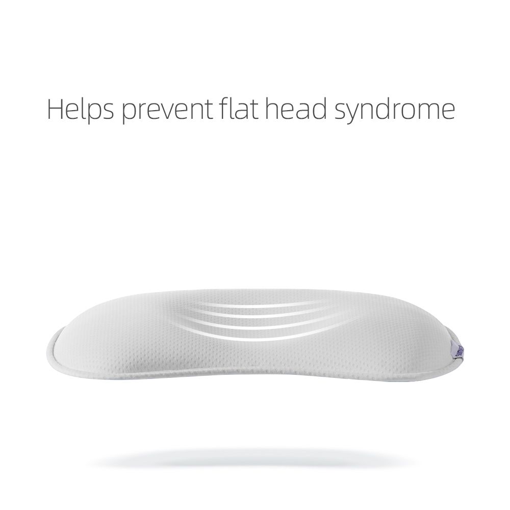 Sunveno Newborn DuPont Sorona Fiber Head Shaper Pillow, white, Ergonomic, Breathable, 0M+