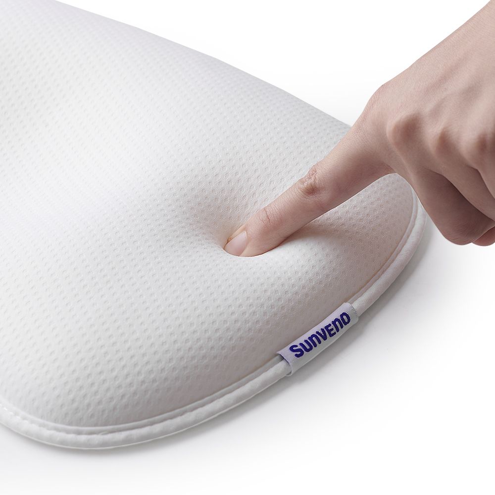 Sunveno Newborn DuPont Sorona Fiber Head Shaper Pillow, white, Ergonomic, Breathable, 0M+