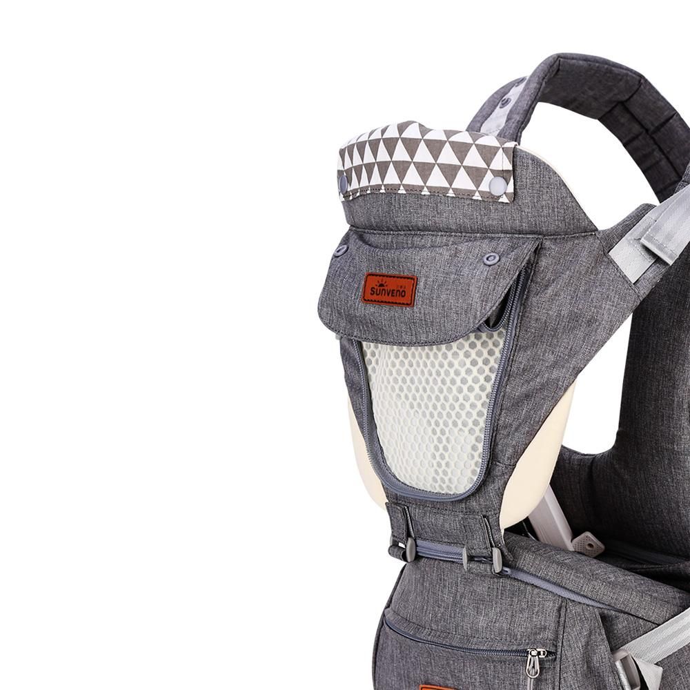 Sunveno Grey Kangaroo Style Ergonomic Baby Carrier Babystore.ae