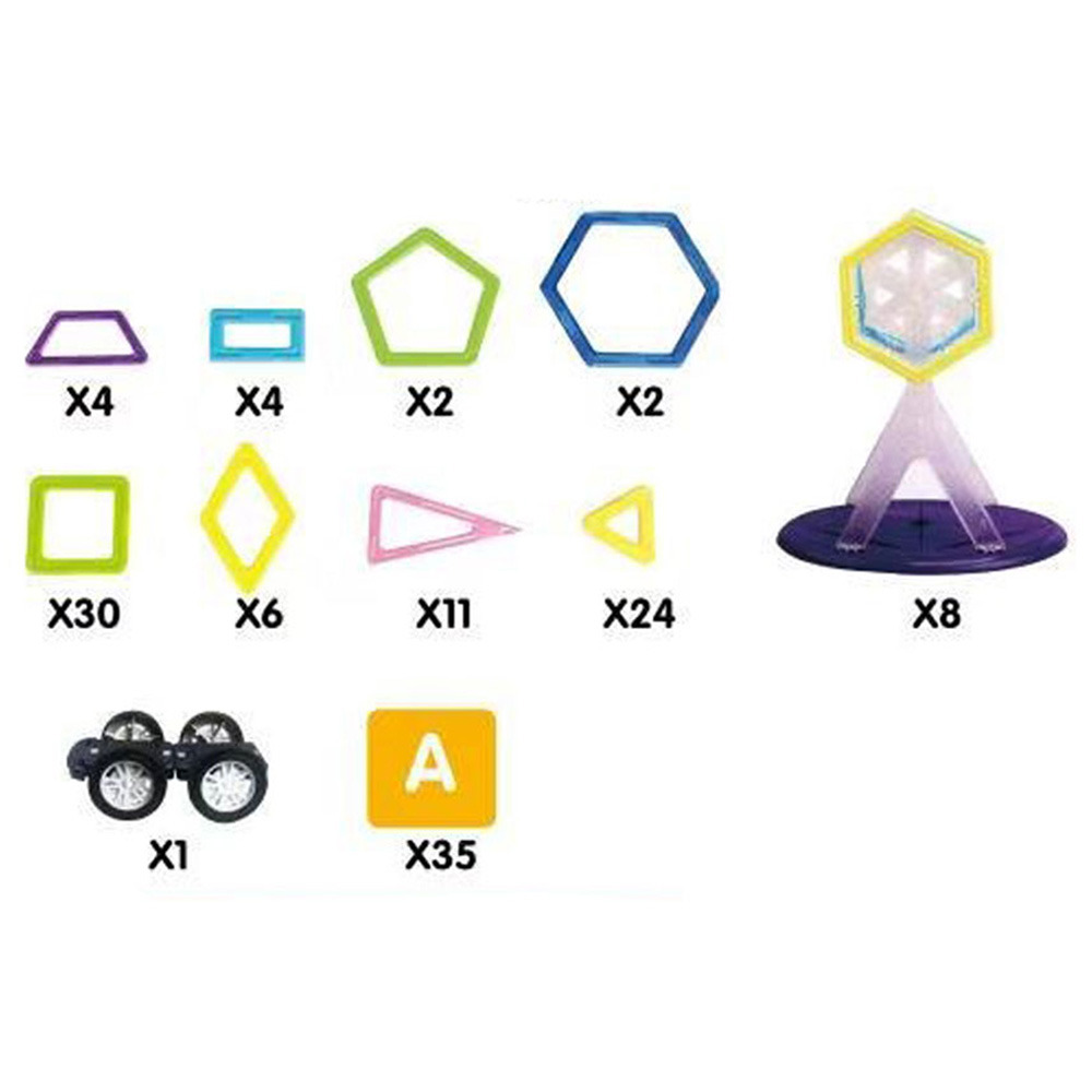 Super Kids - Magnetic Building Blocks - 128pcs