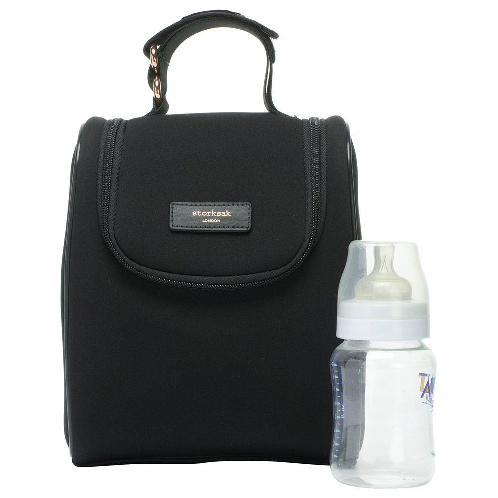 Storksak - Poppy Luxe Diaper Bag - Black Scuba