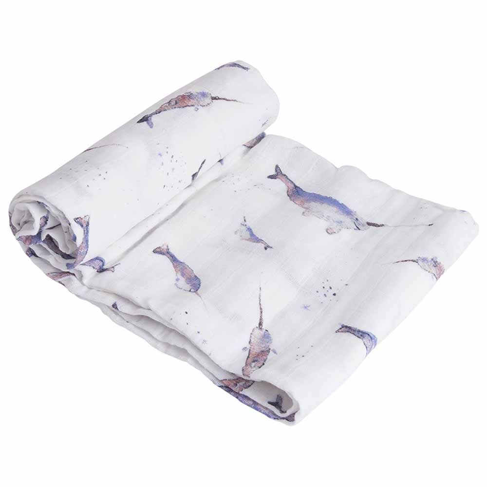 Little Unicorn Narwhal Cotton Muslin Swaddle
