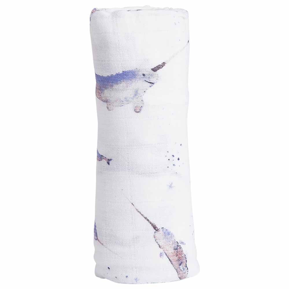 Little Unicorn Narwhal Cotton Muslin Swaddle