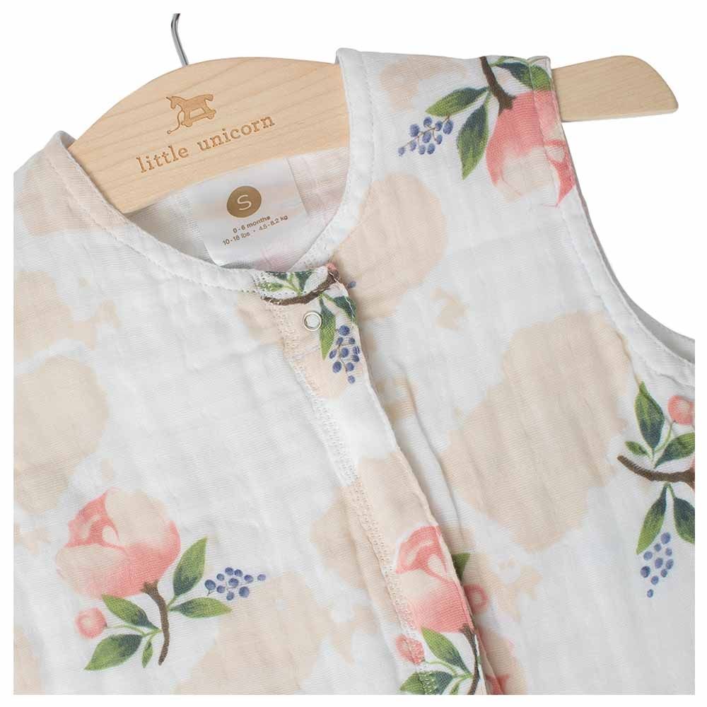 Little Unicorn - Cotton Muslin Sleep Bag - Water Color Rose - Medium