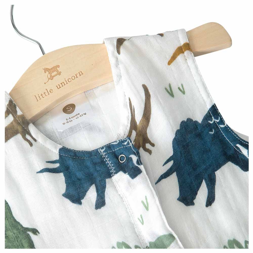 Little Unicorn Dino Friends Cotton Muslin Sleep Bag - Medium
