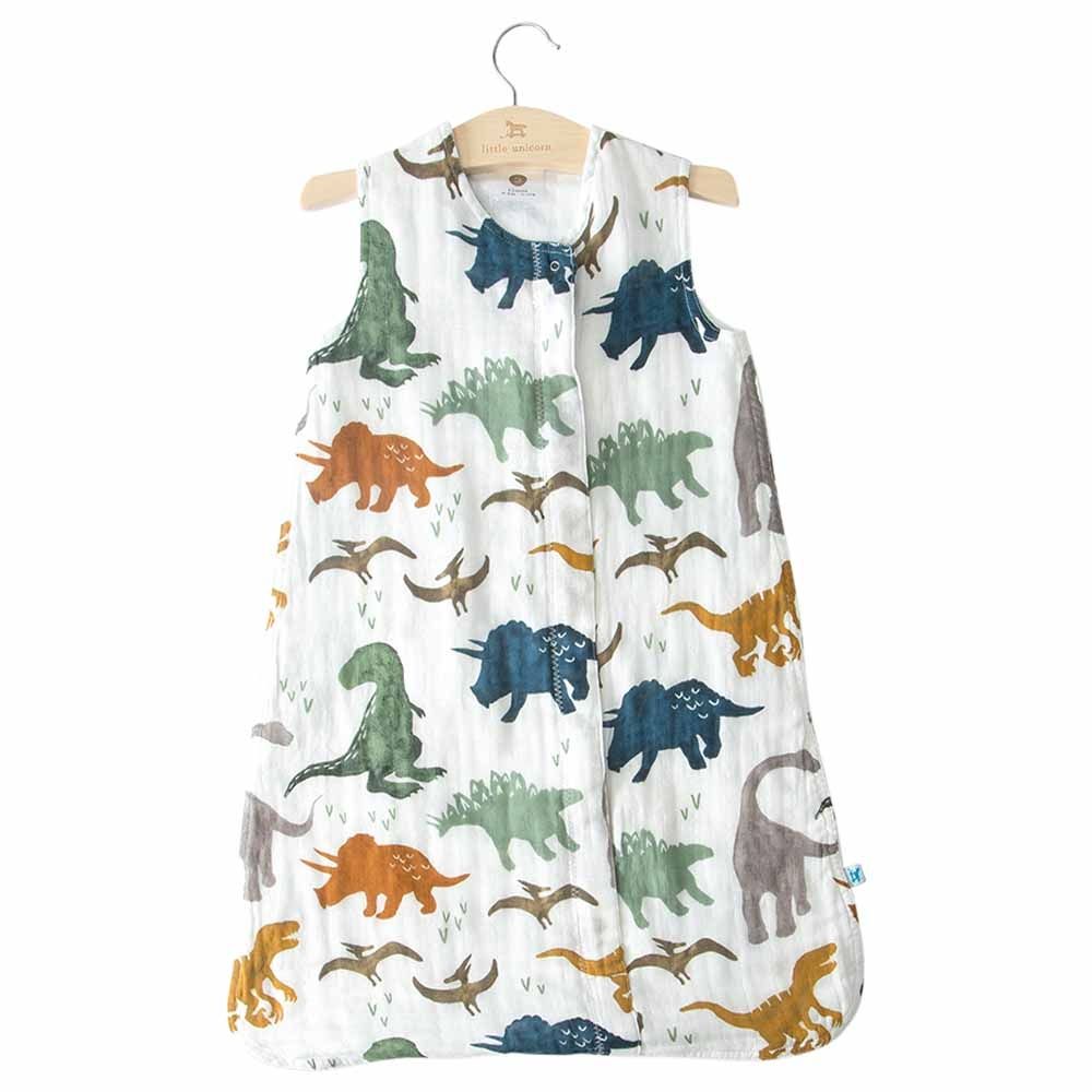Little Unicorn Dino Friends Cotton Muslin Sleep Bag - Medium