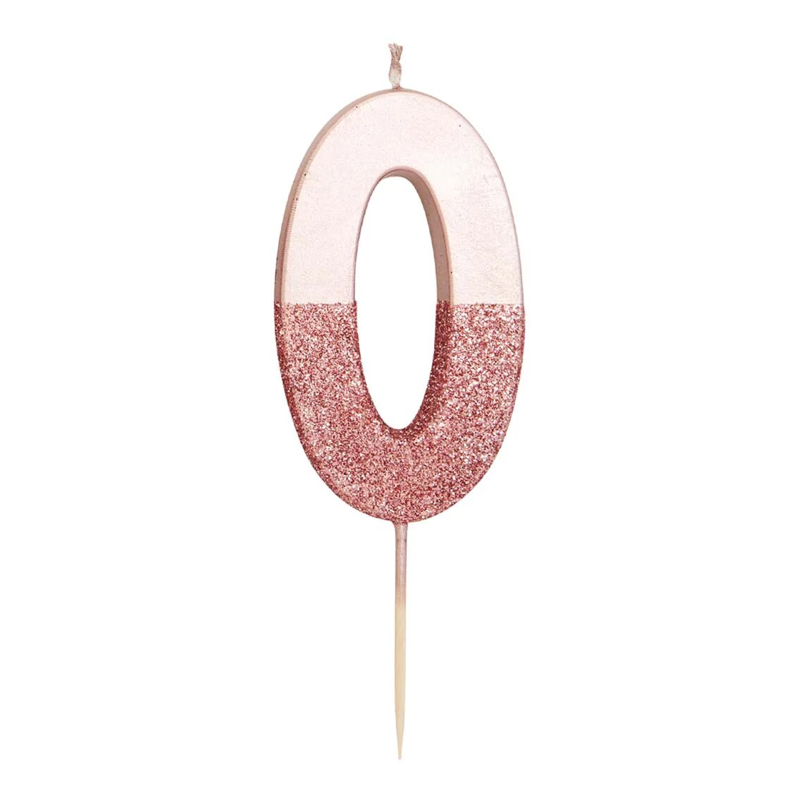 Talking Tables - Rose Gold Glitter Number Candle 0