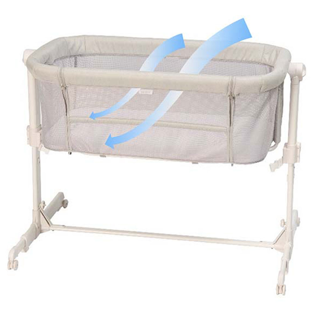 Brevi - Vicino Air Feel Foldable Bedside Crib - Grey