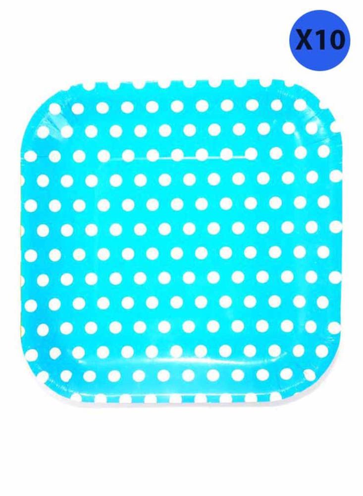 Tamona - 10-Piece Polka Dot Paper Party Plate Set 9inch