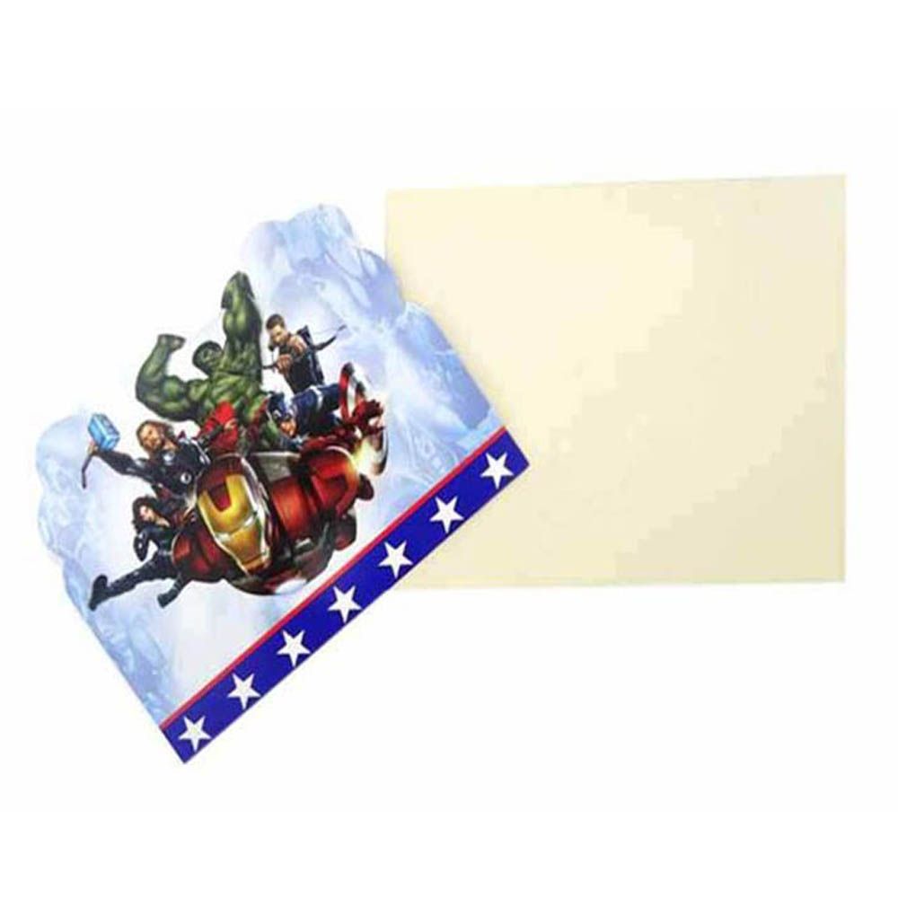 Tamona - 10-Pieces Avengers Printed Invitation Paper Card