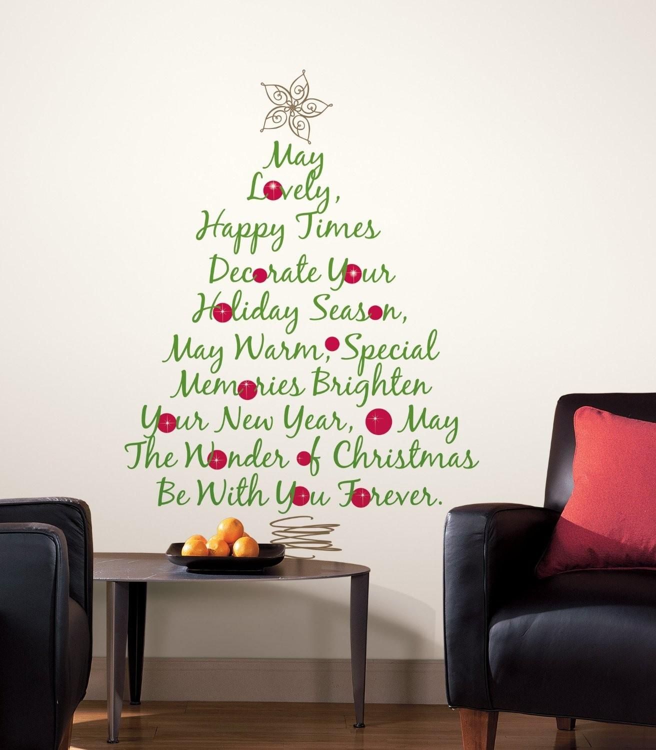 Room Mates - Christmas Tree Quote Giant Wall Decal