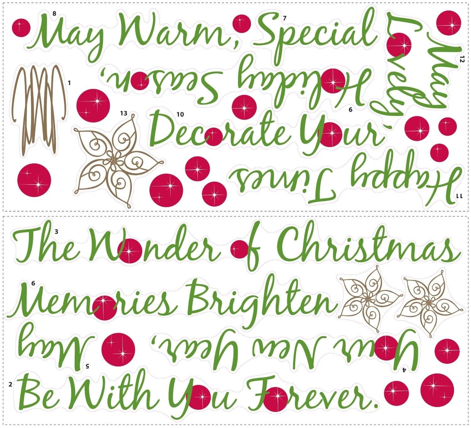 Room Mates - Christmas Tree Quote Giant Wall Decal