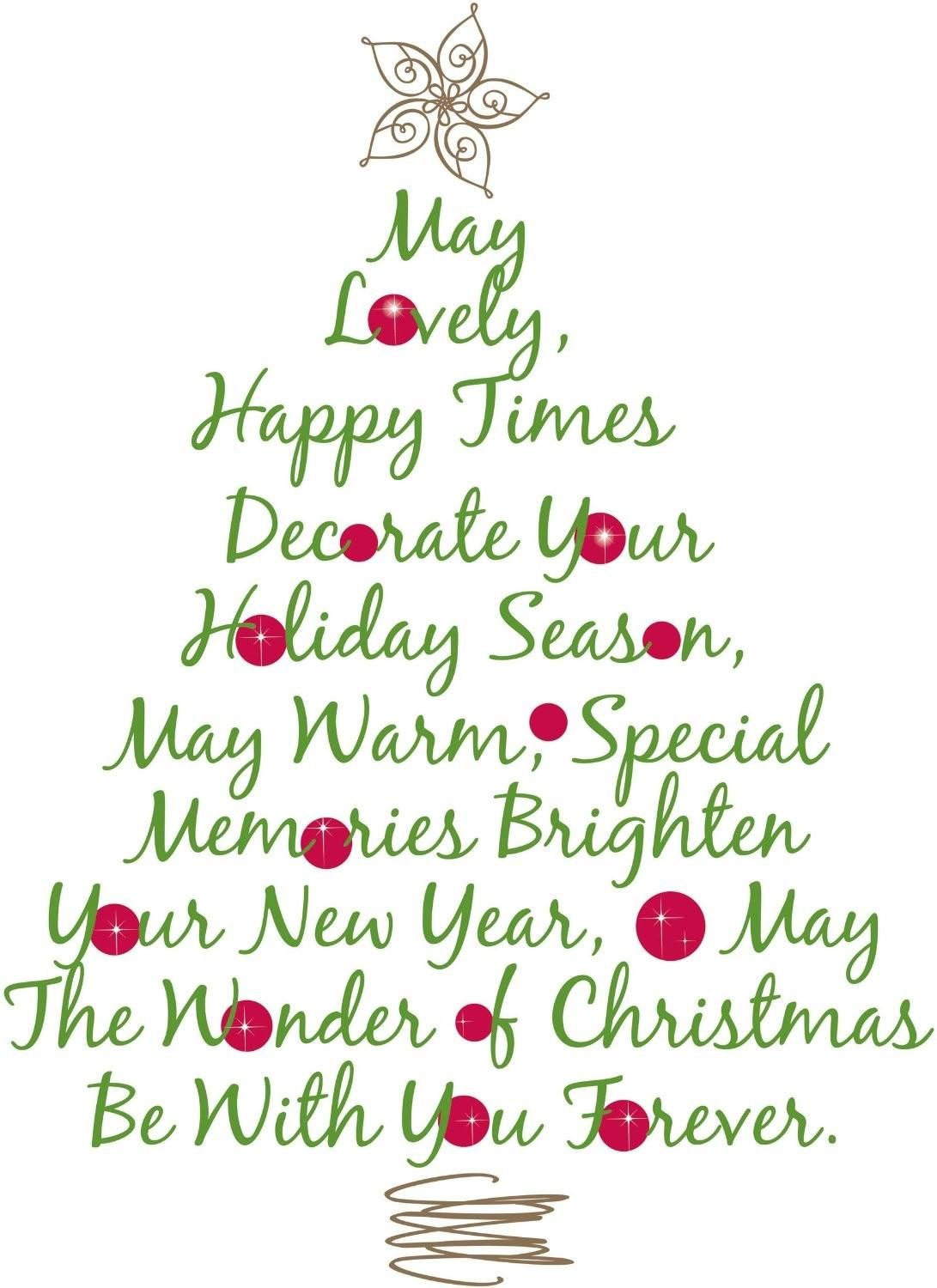 Room Mates - Christmas Tree Quote Giant Wall Decal