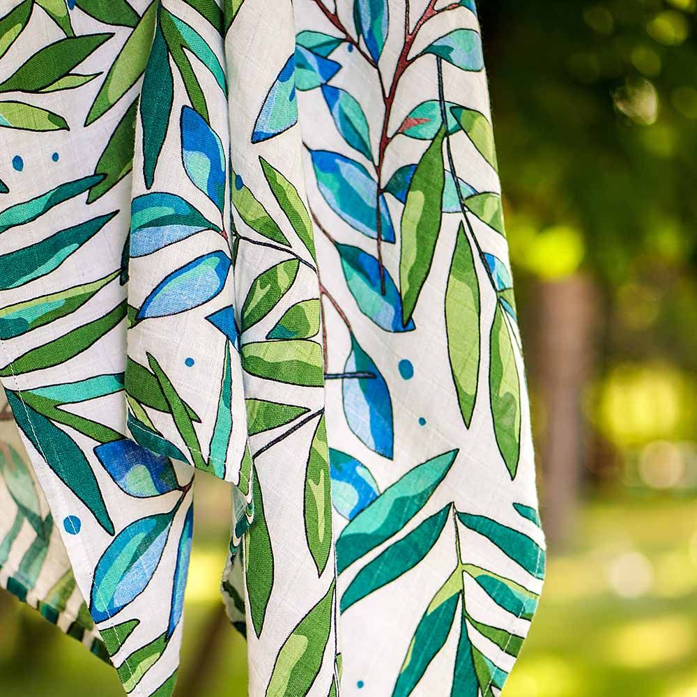 Tommy Lise - Muslin Swaddle Suitable For New Born - Dancing Shrub - 120 X 120cm
