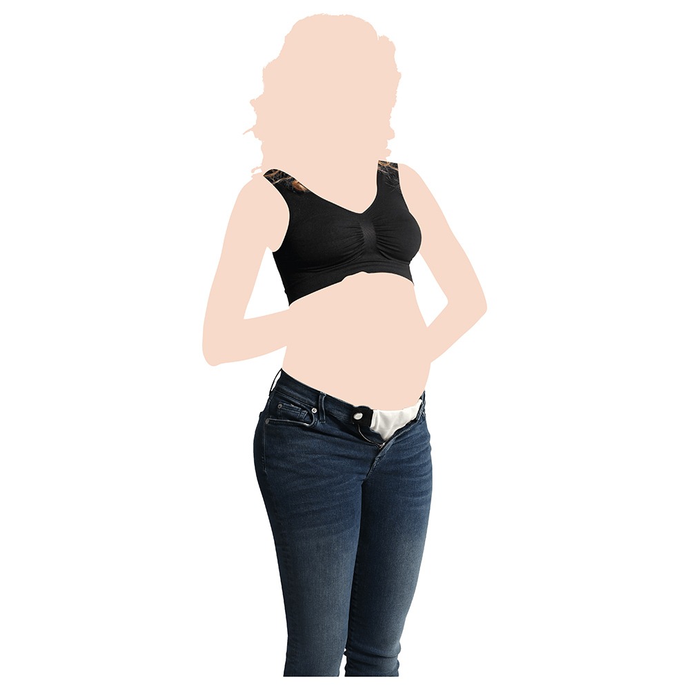 Carriwell - Organic Cotton Flexi Belt/ Elastic Waist Extender - Black