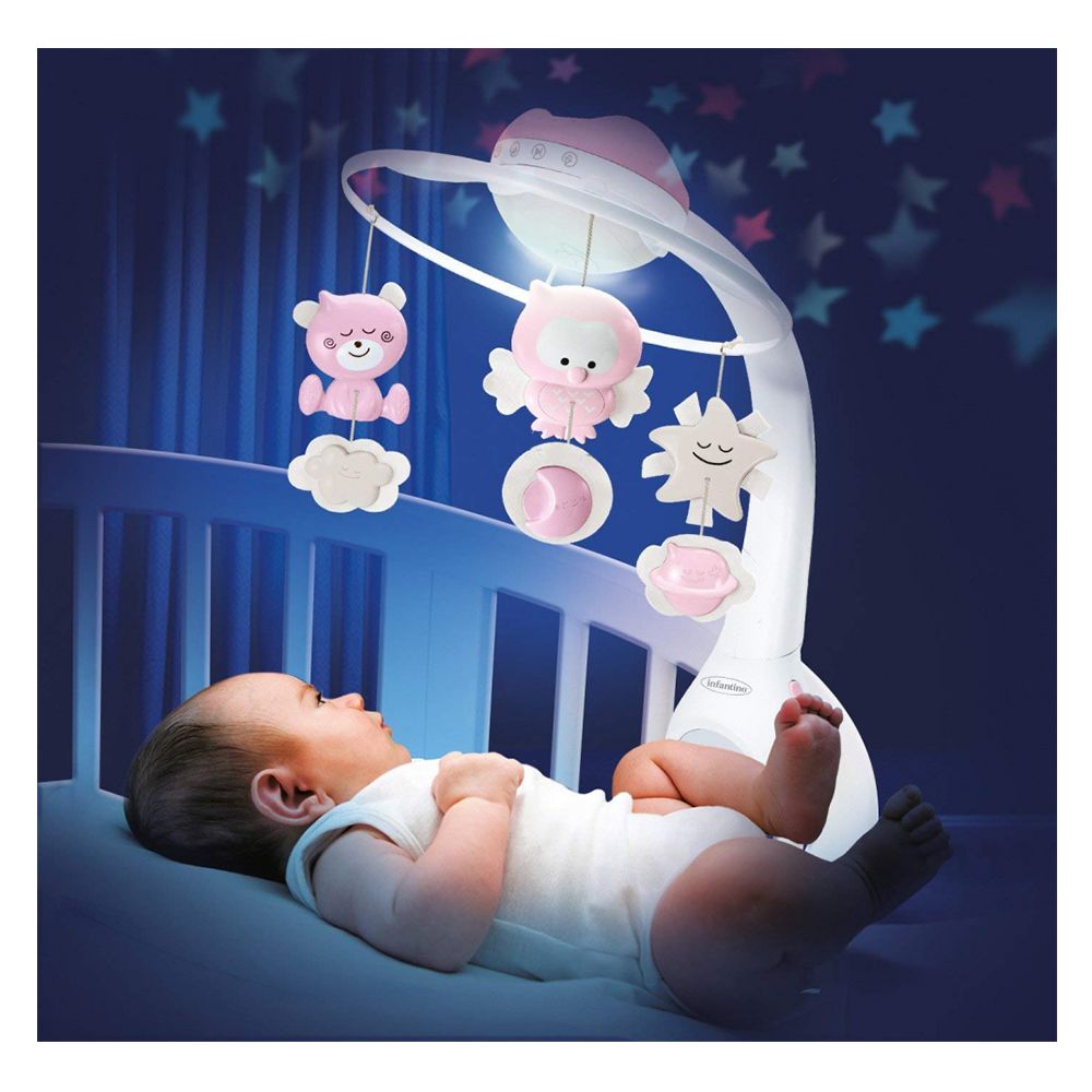 Infantino - 3-in-1 Projector Musical Mobile - Pink