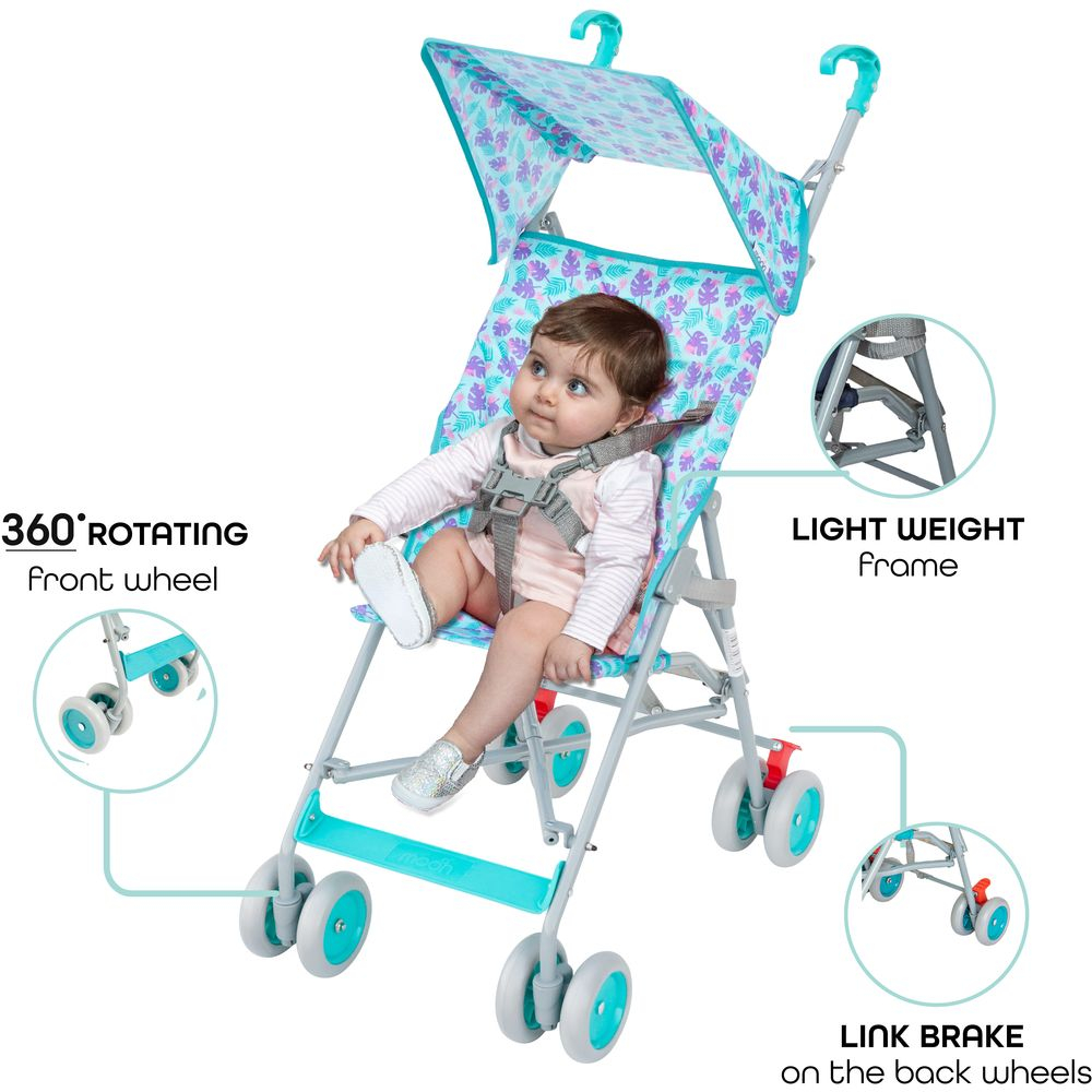 MOON - Jet-Light Weight/Compact Fold Buggy Stroller-Leaf
