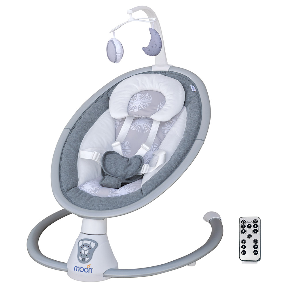 Moon - Musical Baby Swing - Grey