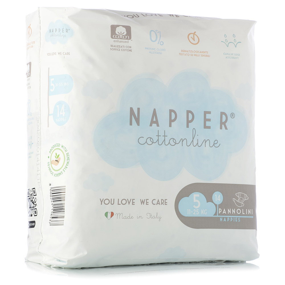Napper - Cotton line Diapers Soft Hug Parmon From 11Kg-25Kg - 14 Diapers