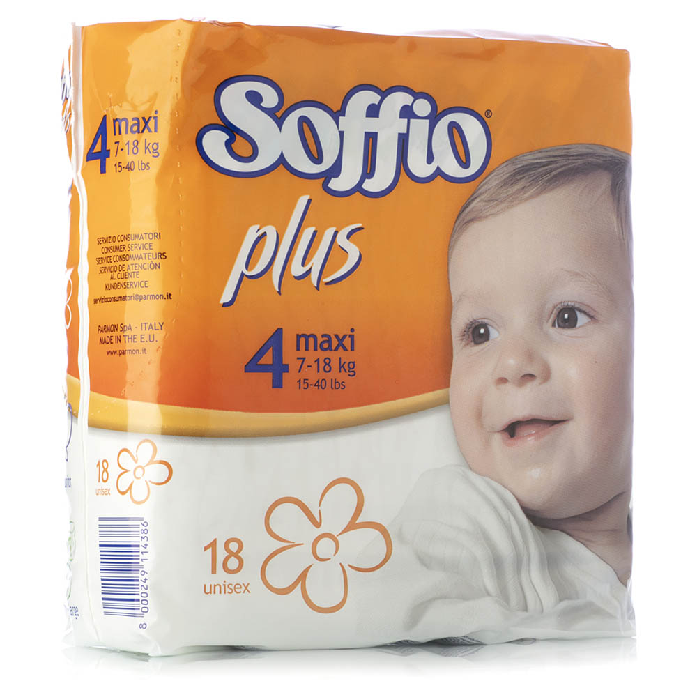 Soffio - Plus Soft Hug Parmon From 7Kg-18Kg - 18 Diapers