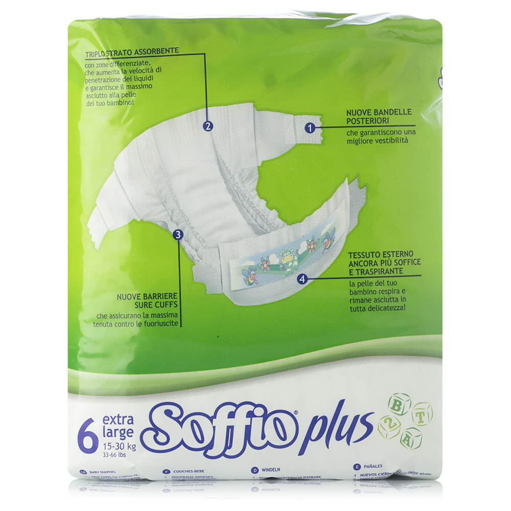 Soffio Plus - Soft Hug Parmon From 15Kg-30Kg - 14 Diapers