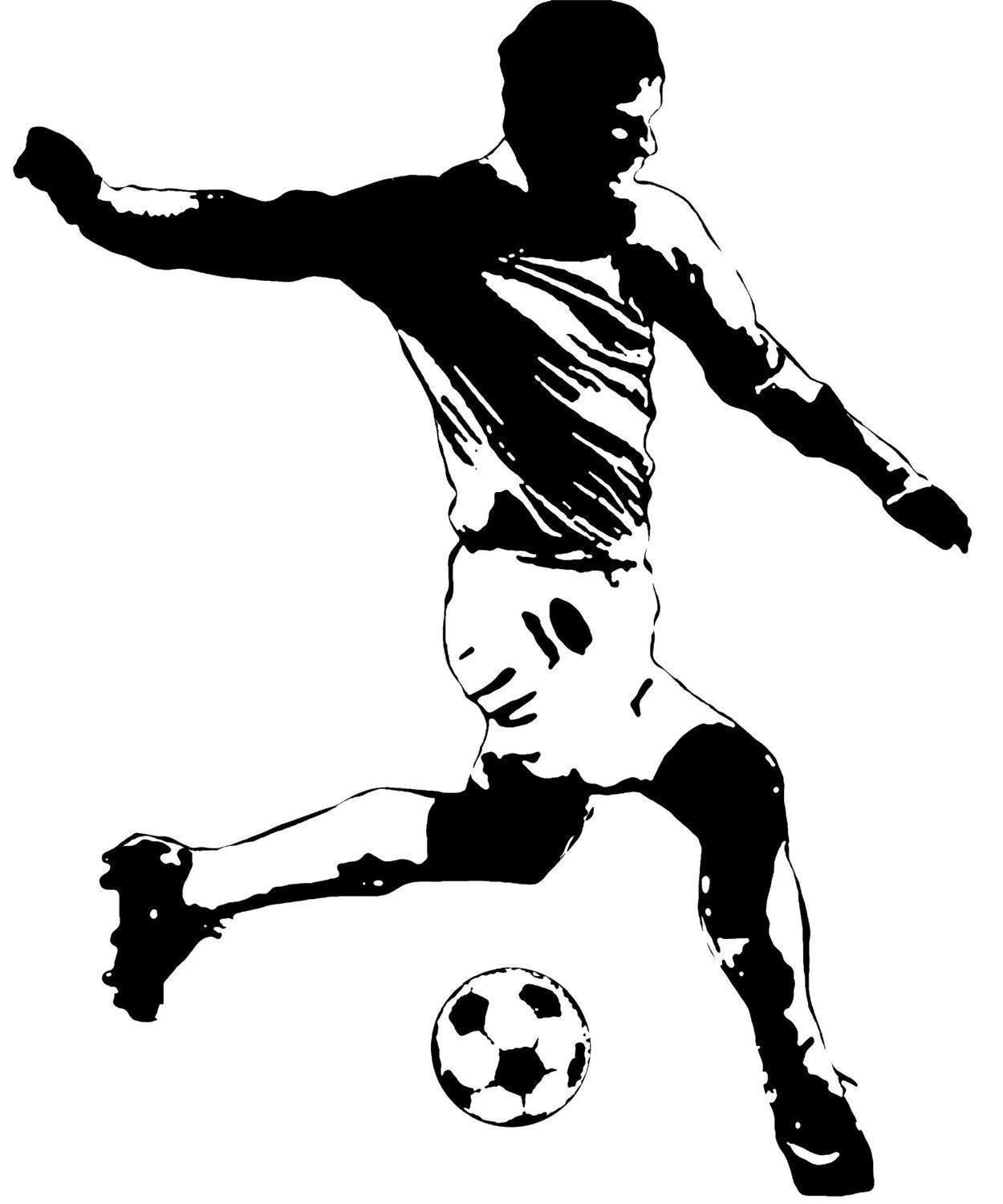 Room Mates Soccer Player Giant Applique
