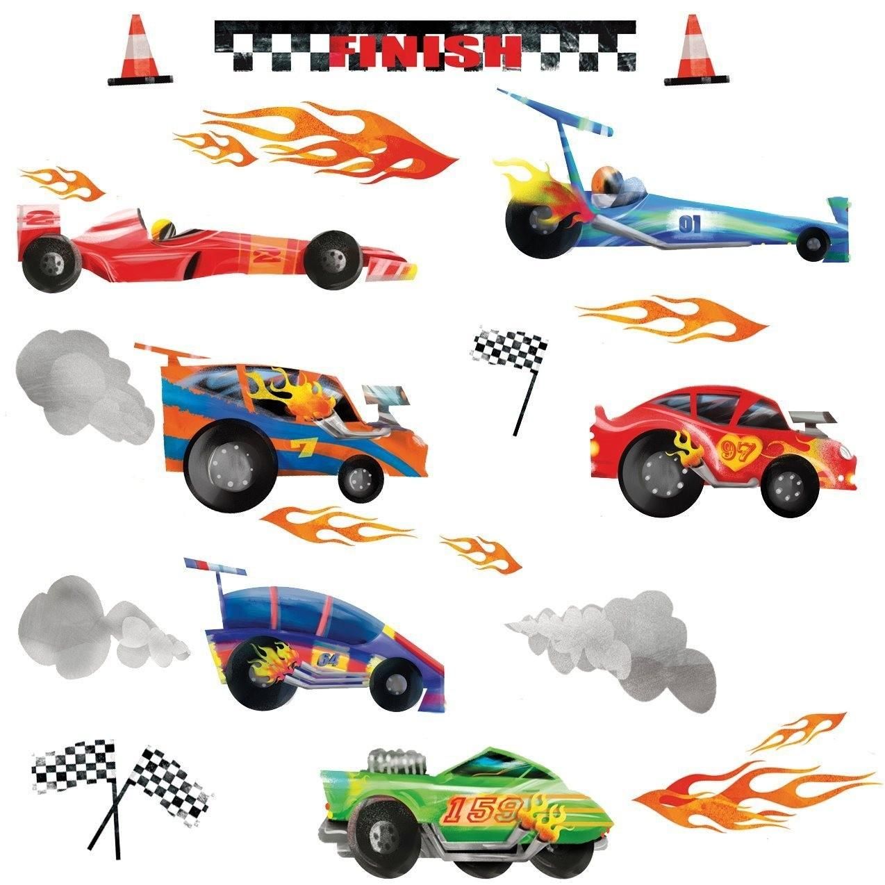 Room Mates Anthony Morrow Race Car Wall Decal