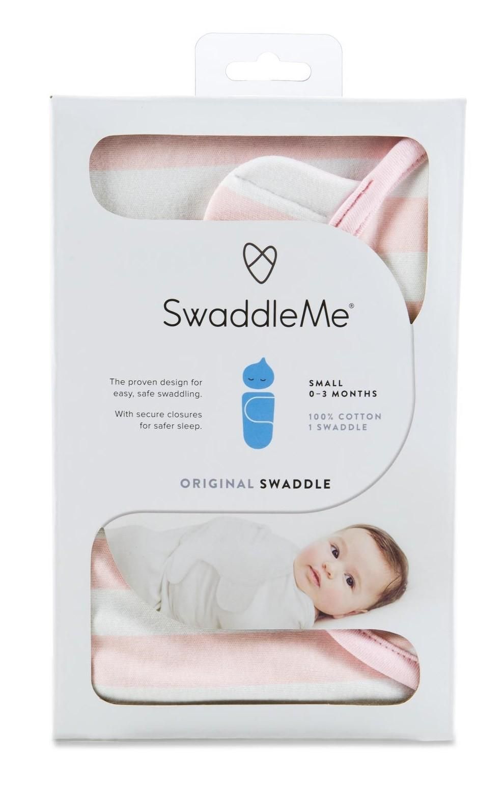 Summer Infant - Original Swaddle Small - Pink & White Stripe