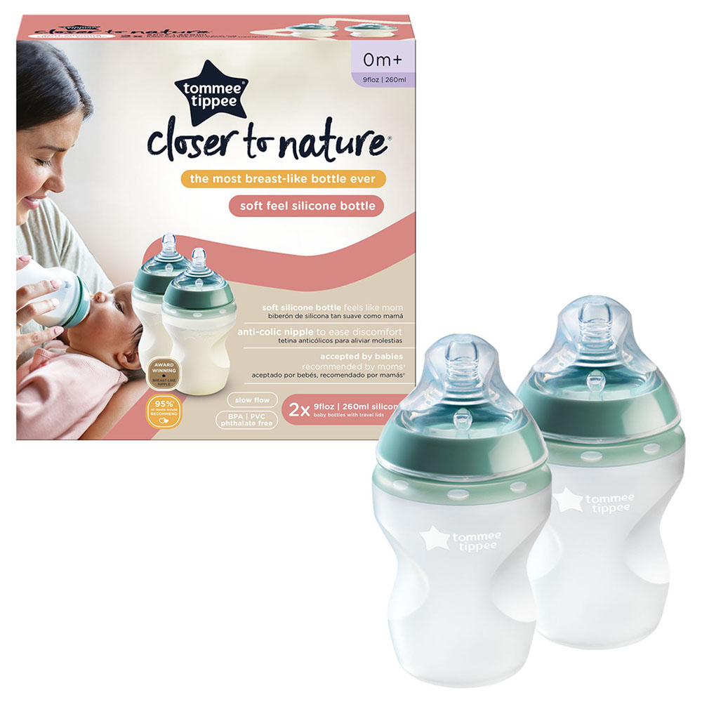 Tommee Tippee - Closer To Nature Silicone Bottles - 260ml - 2pcs