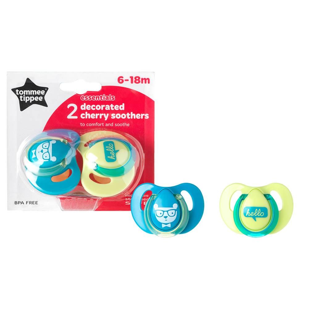 Tommee Tippee Decorated Latex Cherry Soothers 2pcs 6-18m